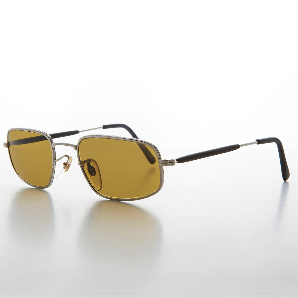 Rectangular Glass Lens Vintage Sunglass - Justin - Image 4