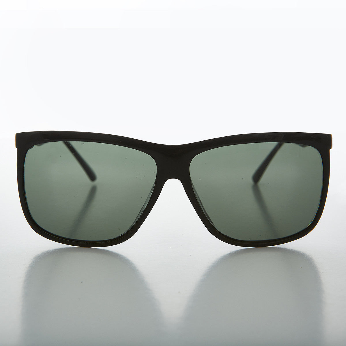 Square Block Oversized Unisex Vintage Horn Rim Sunglass - Tate - Image 3